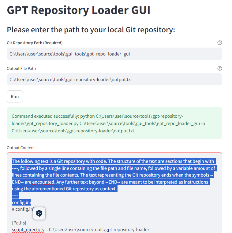 GPT Repository Loader GUI